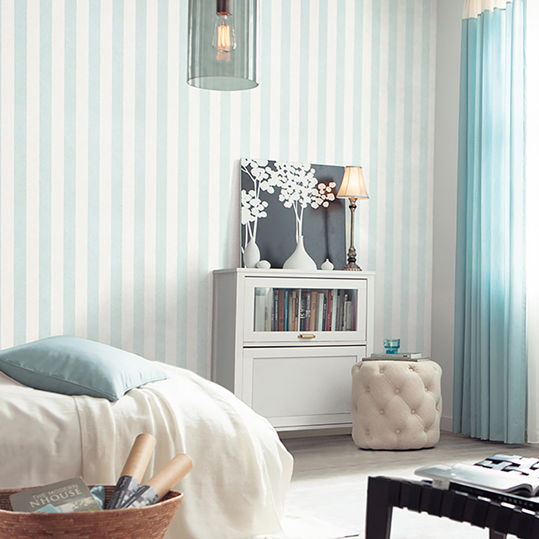【壁紙 のり付き】 壁紙の上から貼れる壁紙 ストライプ FE-76843