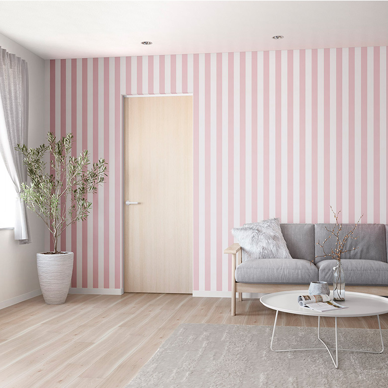 【壁紙 のり付き】 壁紙の上から貼れる壁紙 ストライプ FE-76844