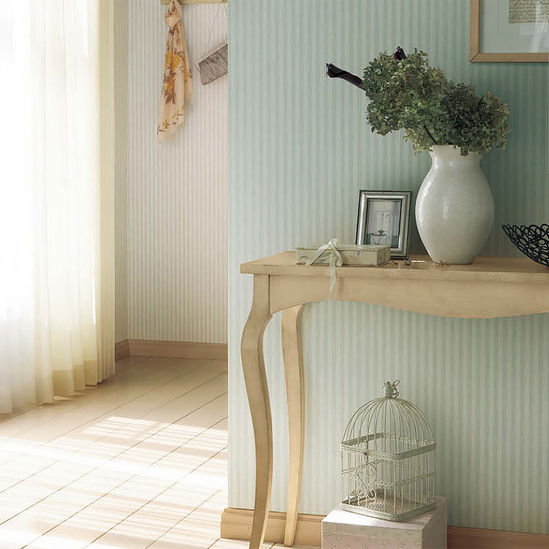 【壁紙 のり付き】 壁紙の上から貼れる壁紙 ストライプ LV-2319