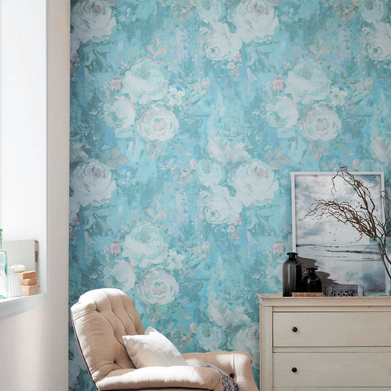 【壁紙 のりなし】 はがせる粉のりで賃貸OK ボタニカル BB-2717