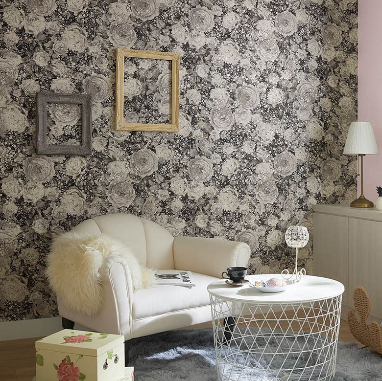 【壁紙 のりなし】 はがせる粉のりで賃貸OK ボタニカル BB-2718