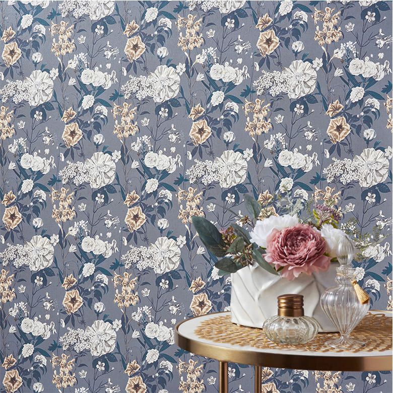 【壁紙 のりなし】 はがせる粉のりで賃貸OK 花柄 BB-2723