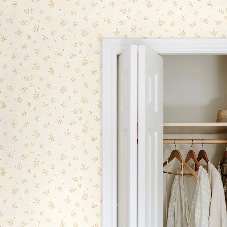 【壁紙 のりなし】 はがせる粉のりで賃貸OK 花柄 LL-6762