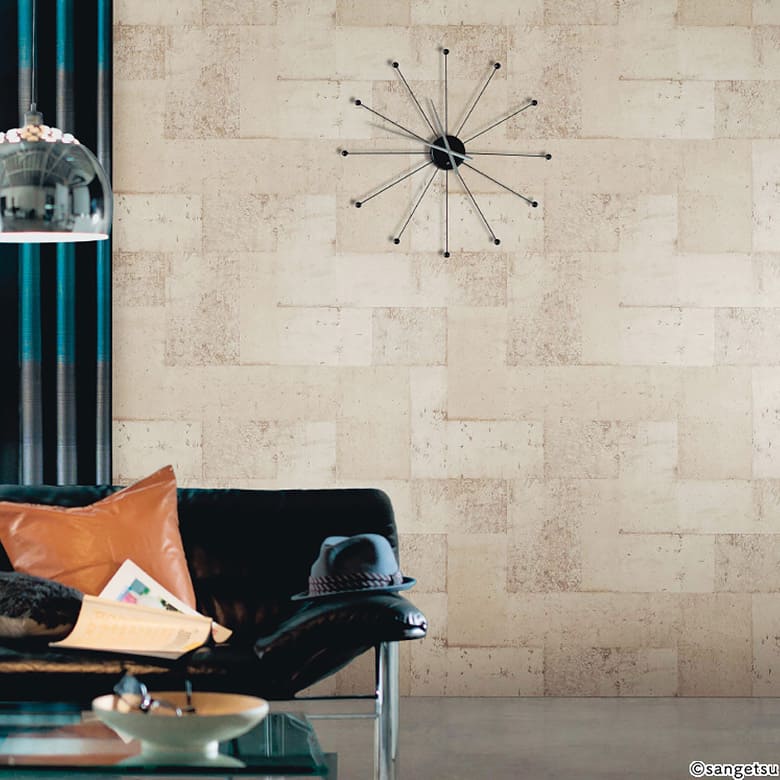 【壁紙 のりなし】 はがせる粉のりで賃貸OK モダン FE-76651