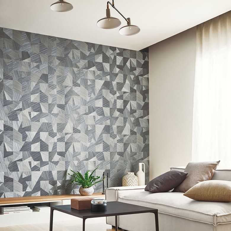 【壁紙 のりなし】 はがせる粉のりで賃貸OK モダン RE-55875